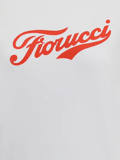 Fiorucci Varsity Logo Crewneck Sweatshirt In White
