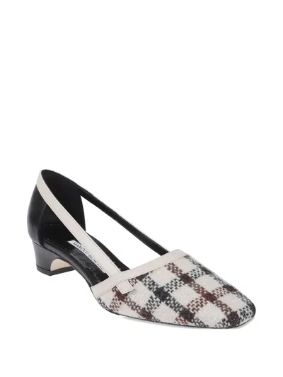 Manolo Blahnik Check-pattern Pumps In Multi