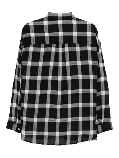 Songzio Checkered-plaid Shirt In Black