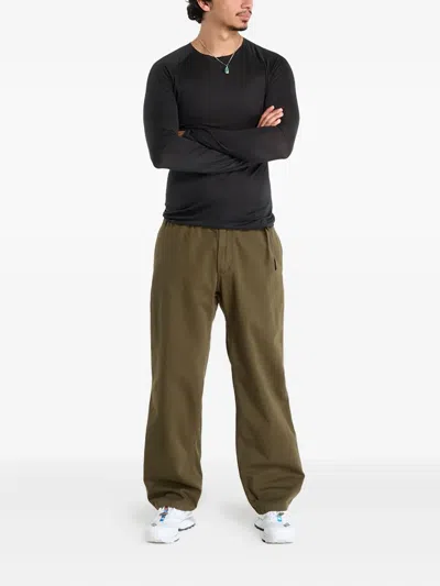 Gramicci Belted Trousers In Green