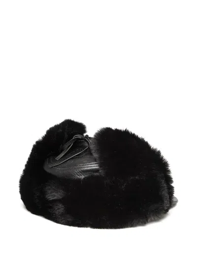 Daily Paper Monogram-logo Chapka Hat In Black