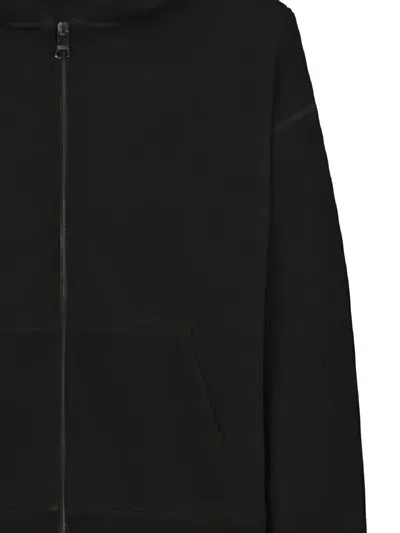 Msgm Kids Zip-up Sweatshirt In Black