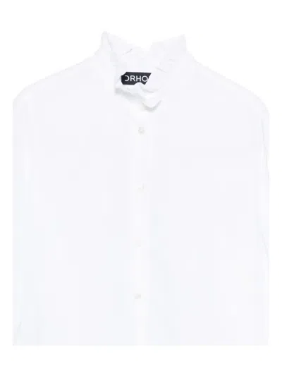 Drhope Ruffled-trim Shirt In White