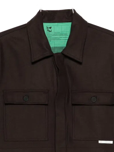 Gr10k Collared Jacket In Brown
