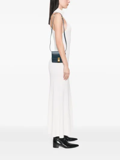 Pre-owned Celine 2019 Small Calfskin Classic Box Crossbody Bag In Green