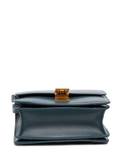 Pre-owned Celine 2019 Small Calfskin Classic Box Crossbody Bag In Green