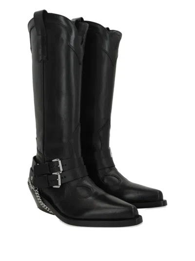 Ann Demeulemeester Finnbo Santiago Boots With Belts In Black