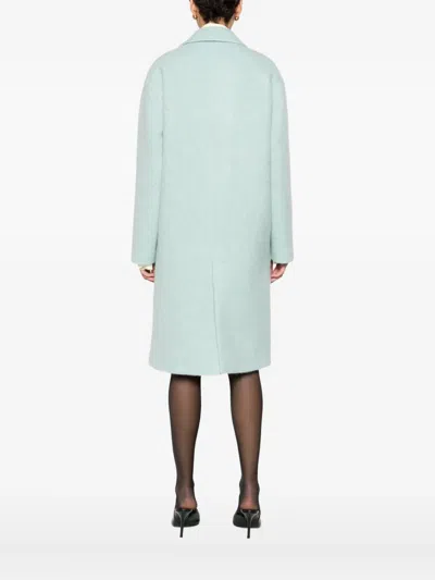 Manuel Ritz Patch-pocket Double-breasted Coat In Blue