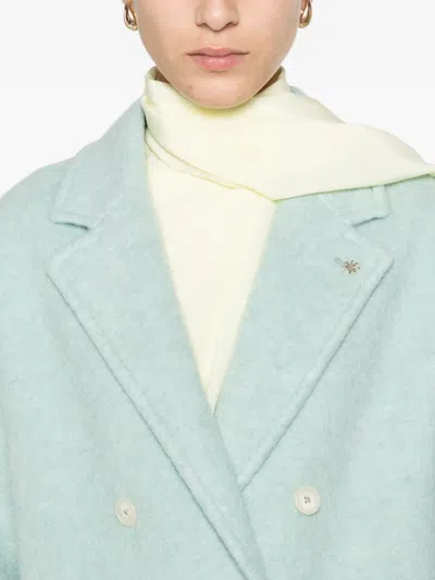 Manuel Ritz Patch-pocket Double-breasted Coat In Blue