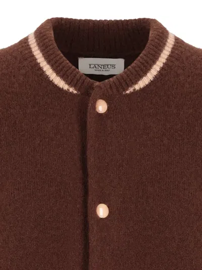 Laneus Bomber Jacket In Brown Cashmere In Brown
