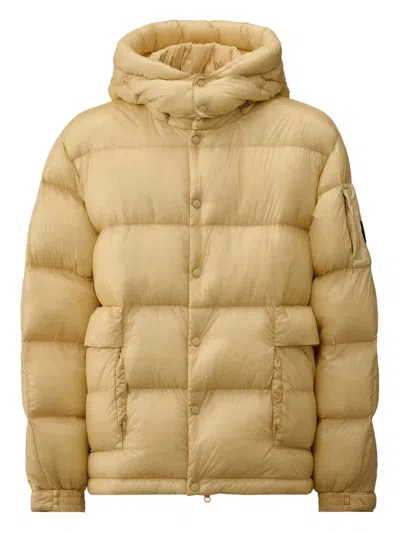 C.p. Company Lens-detail Puffer Jacket In Neutral