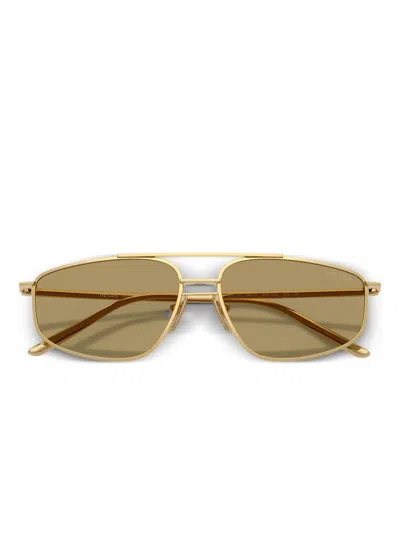 Prada Womens Gold Pr C51s Pillow-frame Metal Sunglasses In Gold