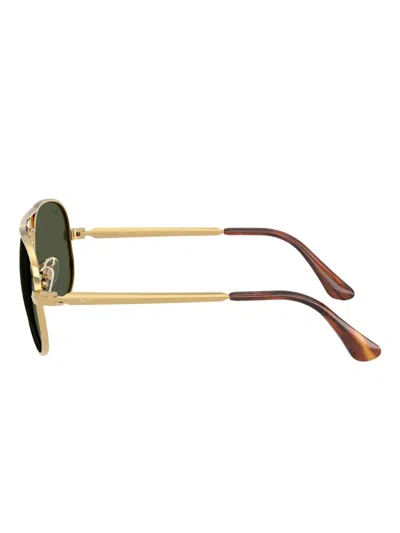 Ray Ban Ray-ban Blue Light Blocking 62mm Oversize Aviator Everglasses In Gold