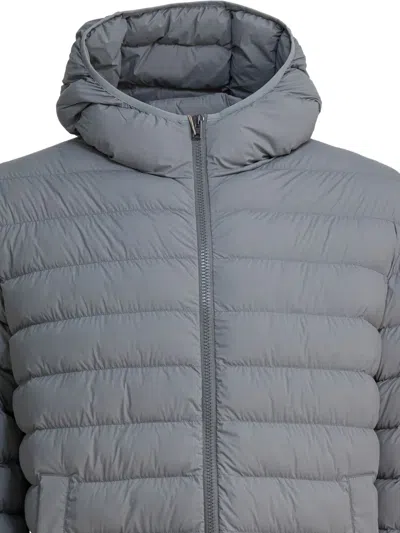 Herno Nylon Down Jacket Jackets And Coats Grey In Blue
