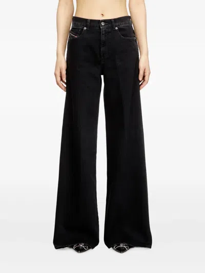 Diesel 1978 D-akemi 09n89 Cotton-blend Jeans In Black