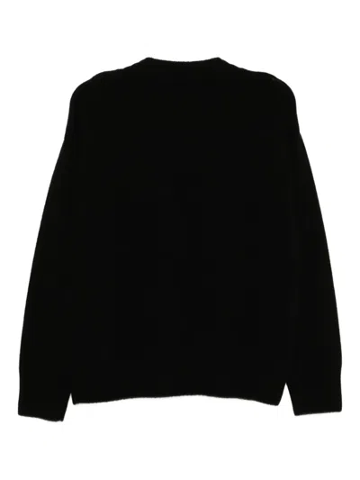 Reformation Jadey Cashmere Wool Oversized V Neck Sweater In Black