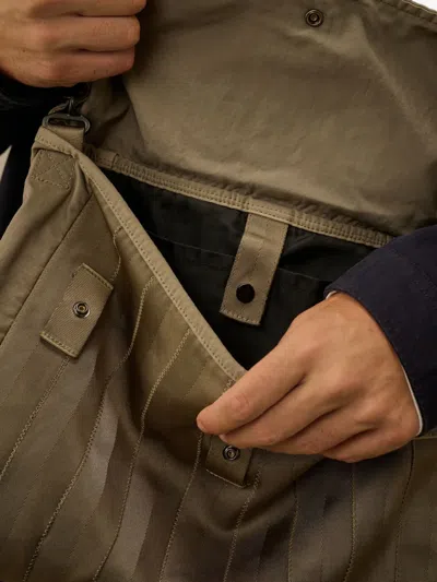 C.p. Company Herringbone-pattern Shoulder Bag In Gray