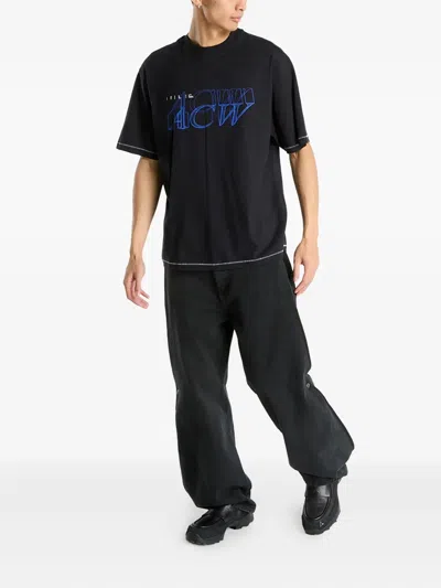 A-cold-wall* Serif Topstitch T-shirt In Black