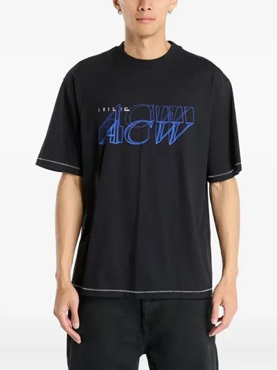 A-cold-wall* Serif Topstitch T-shirt In Black