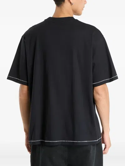 A-cold-wall* Serif Topstitch T-shirt In Black