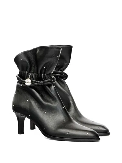 Isabel Marant Forla Studded Leather Ankle Boots In Black