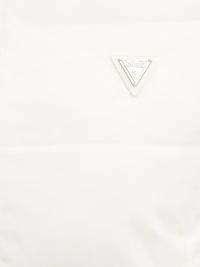 Guess Usa Hooded Quilted Jacket In White