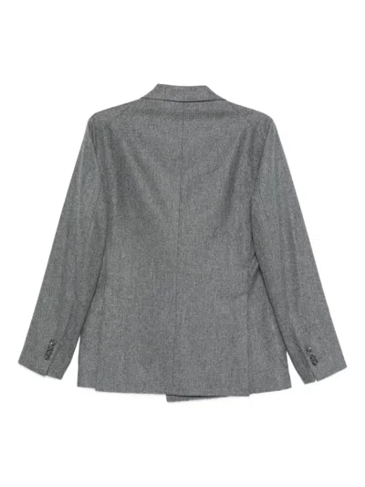 Tagliatore Double-breasted Dress In Gray