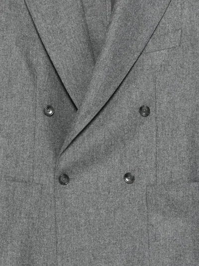 Tagliatore Double-breasted Dress In Gray