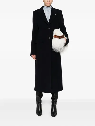 Manuel Ritz Wool-blend Coat In Black