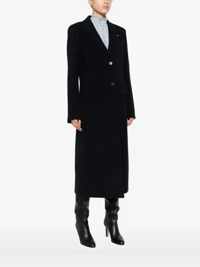 Manuel Ritz Wool-blend Coat In Black