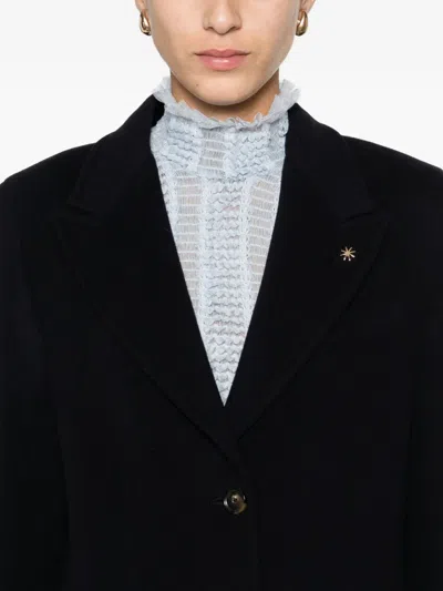 Manuel Ritz Wool-blend Coat In Black