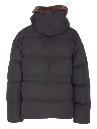 Lou Andrea Removable-hood Padded Jacket In Black