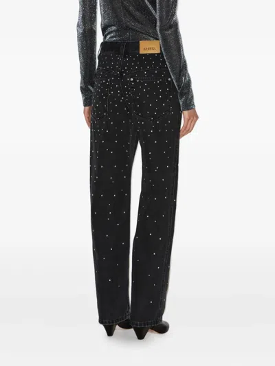 Isabel Marant Étoile Brinsa Festive Studded Straight Leg In Black