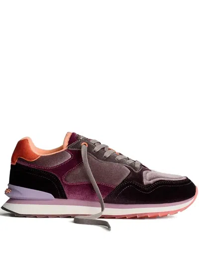 Hoff Velvet Panelled Sneakers In Purple