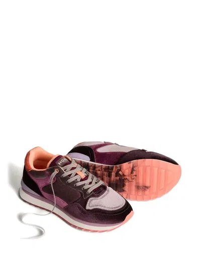 Hoff Velvet Panelled Sneakers In Purple
