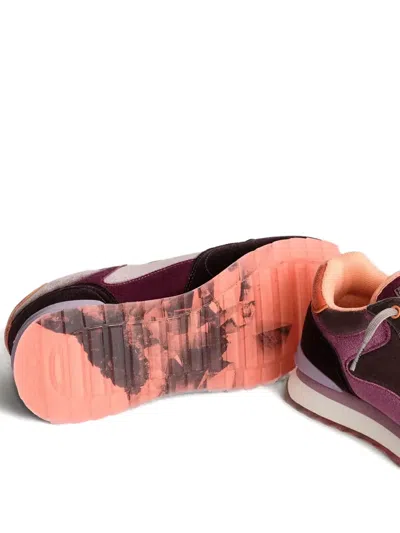 Hoff Velvet Panelled Sneakers In Purple