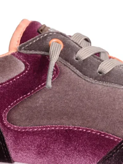 Hoff Velvet Panelled Sneakers In Purple