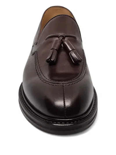 Henderson Baracco Tassel-detail Stitching Loafers In Brown