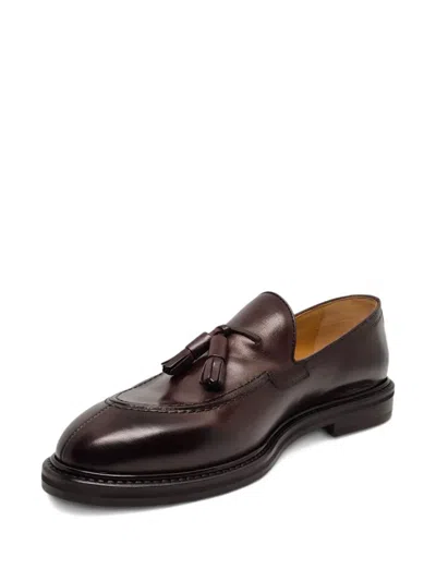 Henderson Baracco Tassel-detail Stitching Loafers In Brown