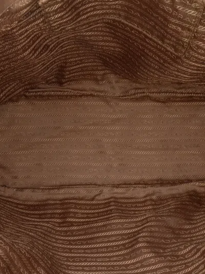 Pre-owned Prada 2010-2025 Vitello Shine Satchel In Brown