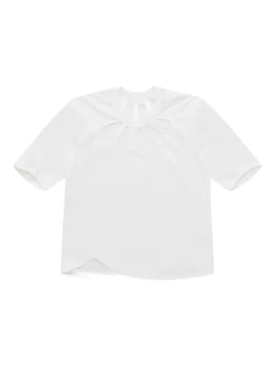 Noir Kei Ninomiya Crew-neck Short-sleeve T-shirt In White
