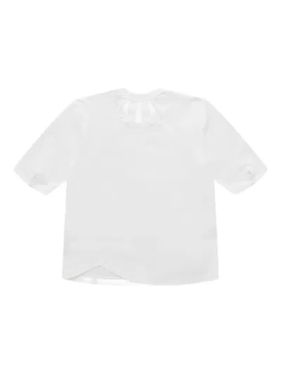 Noir Kei Ninomiya Crew-neck Short-sleeve T-shirt In White