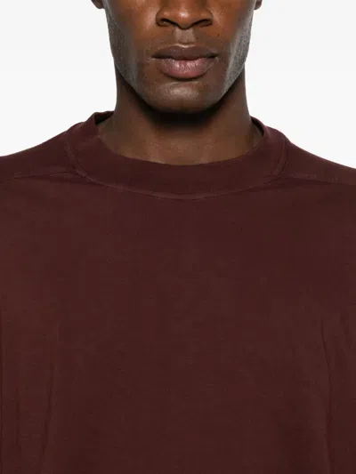 Rick Owens Drkshdw Burgundy Concordians Jumbo Ss T-shirt In Red