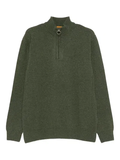 Barbour Zip-up Sweater In Green