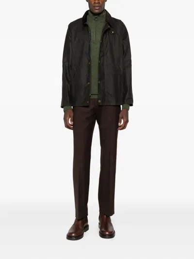 Barbour Zip-up Sweater In Green