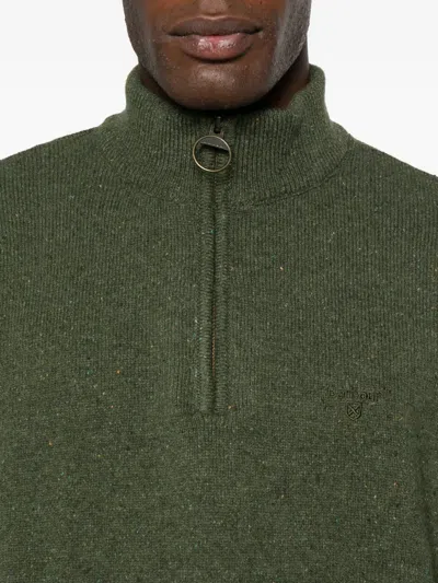 Barbour Zip-up Sweater In Green