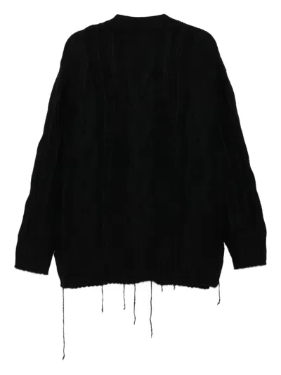 Songzio Button-up Cardigan In Black