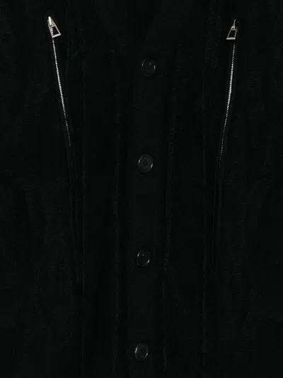 Songzio Button-up Cardigan In Black