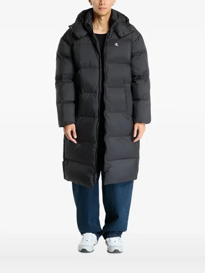 Calvin Klein Jeans Est.1978 Hooded Padded Coat In Black