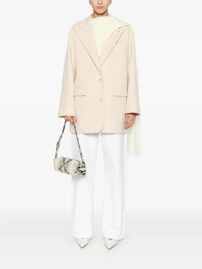 Manuel Ritz Flap-pocket Coat In Neutral